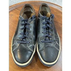 Johnston & Murphy Men's Size 11.5M Black Leather Sneakers Casual Shoes 27-1087_2